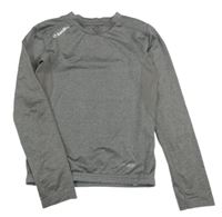 Šedé melírované funkční sportovní triko s logem Sondico