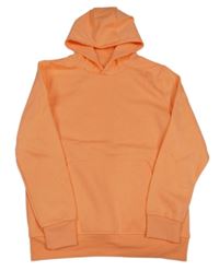 Neonově oranžová mikina s kapsou a kapucí St. Bernard