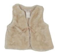 Světlepudrové kožešinové podšité bolérko s mašlou CATHERINE MAlANdRINO