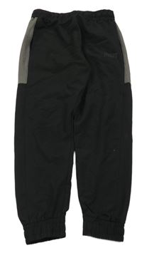 Čierno-tmavosivé cuff šušťákové športové nohavice EVERLAST