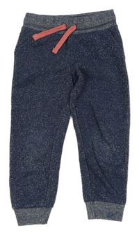 Tmavomodro-strieborné melírované tepláky Kiki&Koko