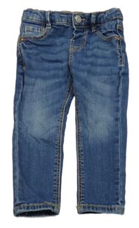 Modré skinny teplákové rifle ZARA