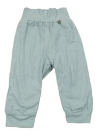 Mentolovo-biele pruhované tepláky so srdíčkovým přívěškem