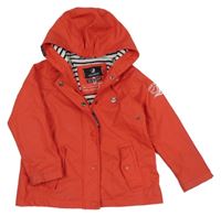 Červená nepromokavá jarná bunda s kotvou a kapucňou VOILE BLEUE