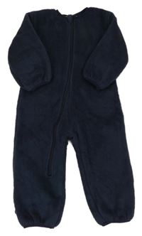 Tmavomodrá plyšová funkčná kombinéza MOUNTAIN WAREHOUSE