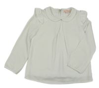 Bílá halenka s volánky a límečkem C&A