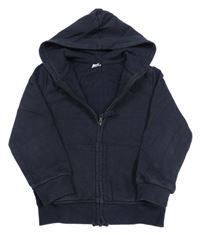 Tmavomodrá prepínaci mikina s kapucňou Tu