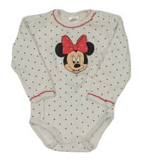 Bílé puntíkaté body s Minnie Disney