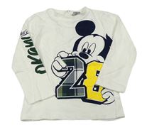Krémové tričko s Mickey mousem Disney