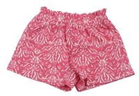 Tmavoružové vzorované kraťasy Matalan