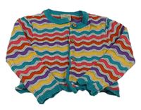 Sivo-farebný vzorovaný prepínaci crop sveter Frugi