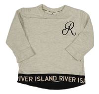 Svetlosivá melírovaná mikina s písmenem River Island