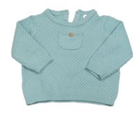 Svetlomodrý vzorovaný sveter s vreckom M&S