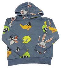 Modrošedá mikina s Looney Tunes a kapucí H&M