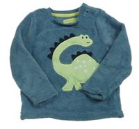 Petrolejová chlpatá mikina s dinosaurom Primark