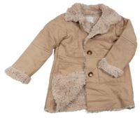 Starorůžový semišový kabát Primark