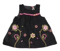 Čierne menšestrové šaty s kvetinami Orchestra