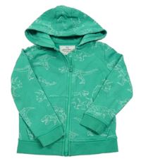 Zelená prepínaci mikina s dinosaurami a kapucňou M&S