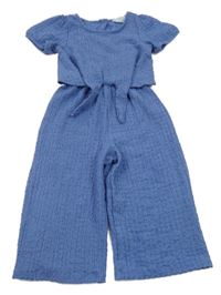 Modrý žebrovaný culottes overal Primark