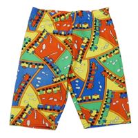 Barevné nohavičkové plavky s vláčky