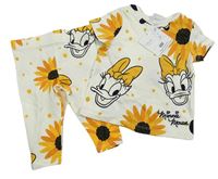 Nové - 2set - Smetanové tričko s Daisy a Minnie + legíny Disney