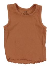Skořicový rebrovaný top H&M