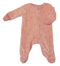 Růžový květovaný sametový overal Primark