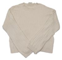 Svetlobéžový pruhovaný ľahký sveter H&M