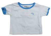 Bielo-modré crop tričko McKenzie