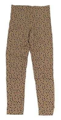 Béžovo-čierne leopardí silnější legíny H&M