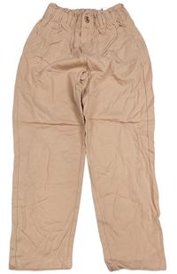 Světlerůžové plátěné kalhoty H&M