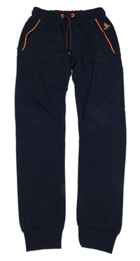 Tmavomodré tepláky s neonovými aplikacemi Yigga