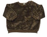 Hnedá plyšová mikina H&M