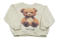 Smotanová mikina s medvěďom Zara