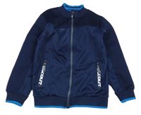 Tmavomodrá sportovní propínací mikina 