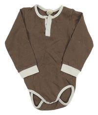 Hnědé žebrované body s bílým lemem 