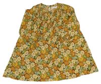 Zeleno-žluté květované lehké šaty Zara