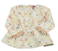 Bílo-barevné květované teplákové šaty orchestra 