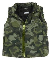 Khaki army šušťáková zateplená vesta Primark