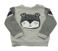 Sivá mikina s medvěďom