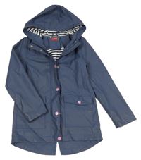 Šedomodrá nepromokavá jarní bunda s kapucí Lily & Dan