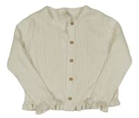 Smotanový rebrovaný prepínaci ľahký sveter F&F