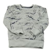 Sivá mikina s dinosaurami Kiki&Koko