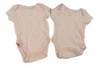 2x svetloružové body so srdiečkami George