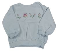 Svetlomodrá mikina s výšivkami M&S