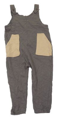 Šedé laclové tepláky s béžovými kapsami H&M