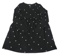 Čierne šaty so srdiečkami H&M