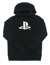 Čierna mikina s kapucňou a logem PlayStation