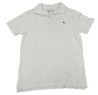 Biele polo tričko s výšivkou H&M