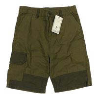 Khaki plátěné kraťasy Tu